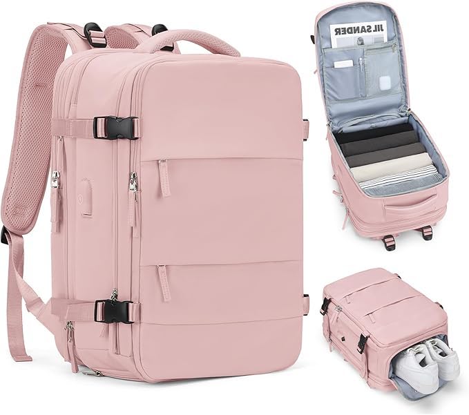 Amazon.com | Coofay Casual Backpack Traveling Backpack, A-pink, Expandable, Travel Backpacks 