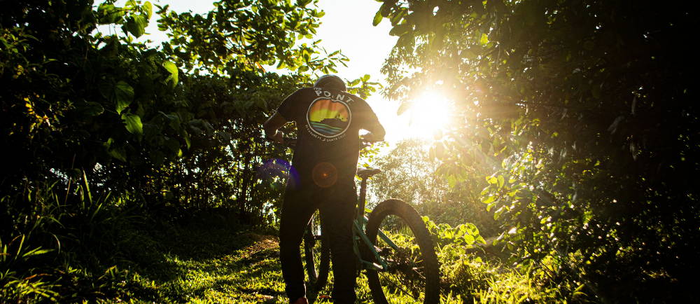 Santa Cruz Heckler electric mountain bike with brush