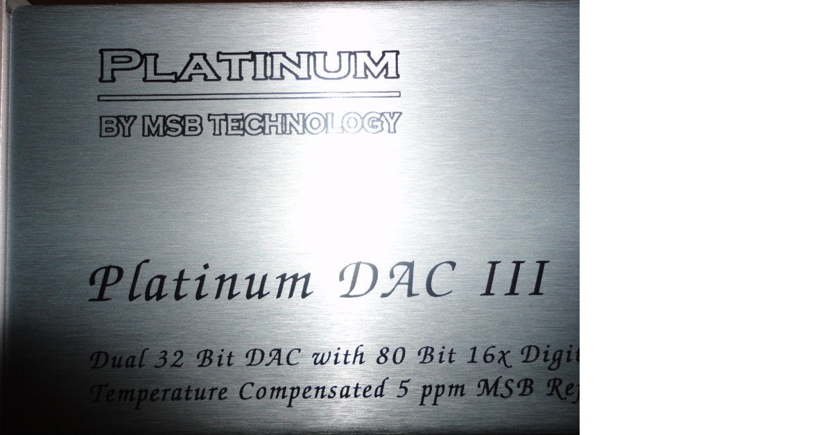 MSB Platinum DAC III Signature For Sale | Audiogon
