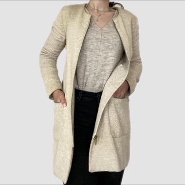Eleganter tweed-Mantel