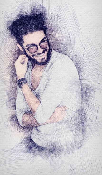 Pen Sketch Фотошоп экшен - набросок карандашом или ручкой