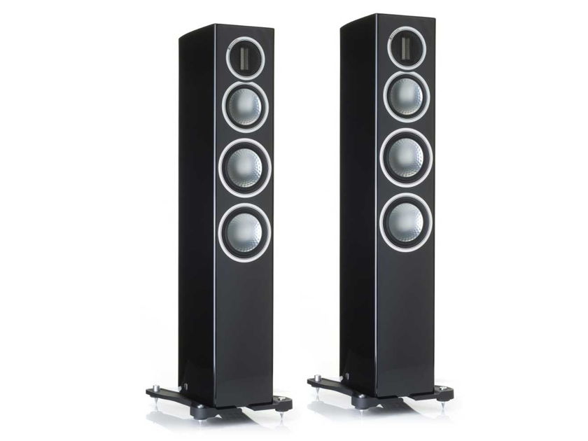 MONITOR AUDIO Gold 300 3-Way Floorstanding Loudspeakers:  (Black); Trade-In; 3 Yr. Warranty; 25% Off; Free Shipping