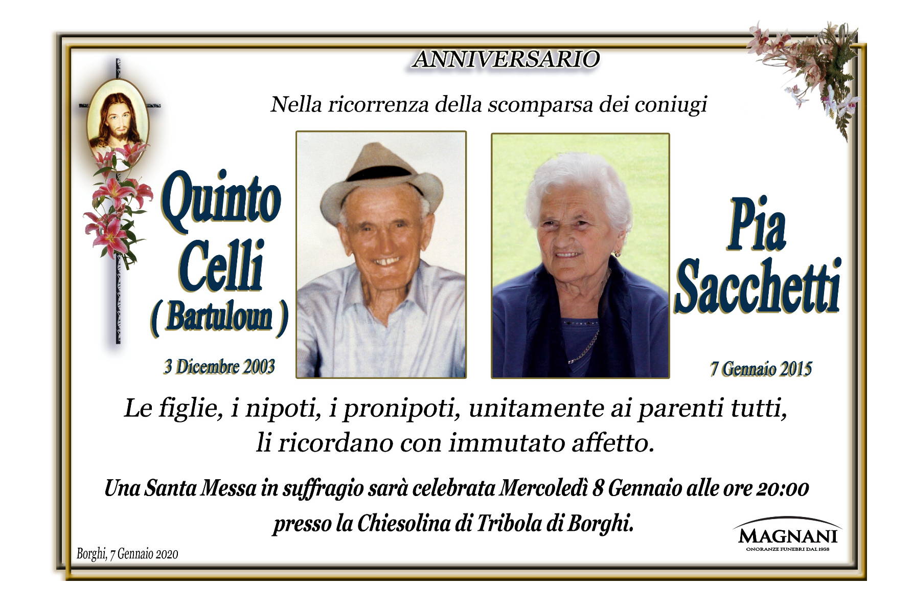Quinto Celli e Pia Sacchetti