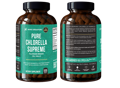 two bottle showing the front and back label of the immune system antioxidant supplement