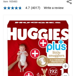 Costco Cash Card | $50 per case of Huggies