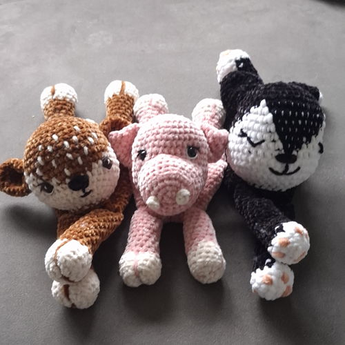 Rose het varkentje knuffeldoekje velvet
