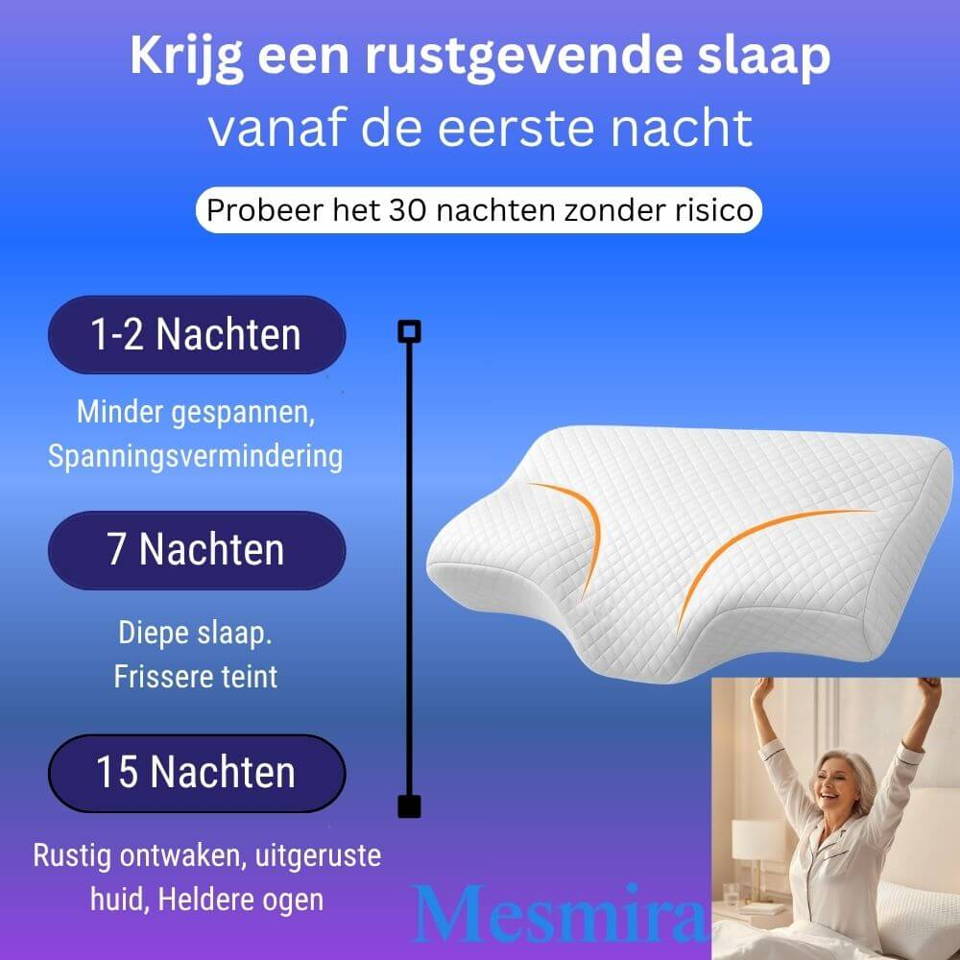 Oreiller Cervical Ergonomique, Coussin Memoire de Forme