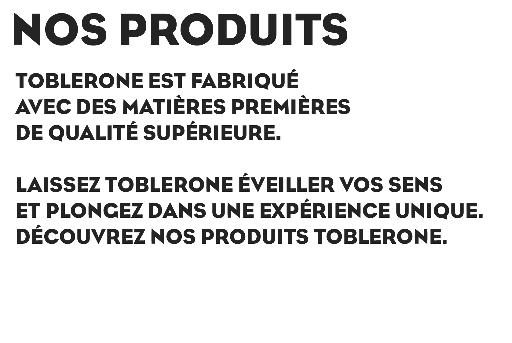 Nos produits