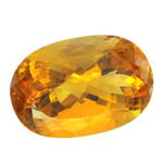 Citrine jaune taille ovale, pierre de naissance de novembre