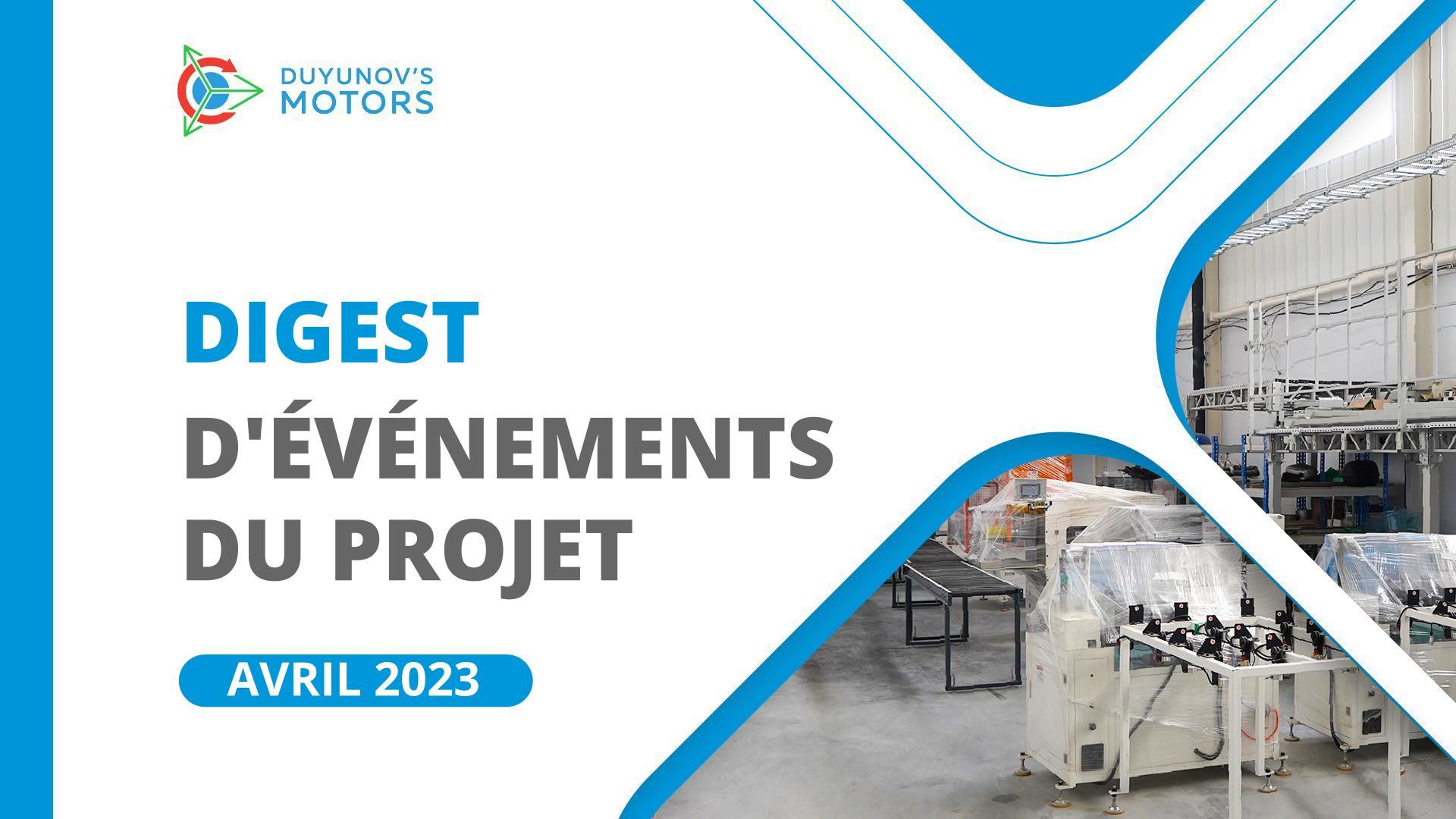 Événements clés du projet du mois d'avril 2023