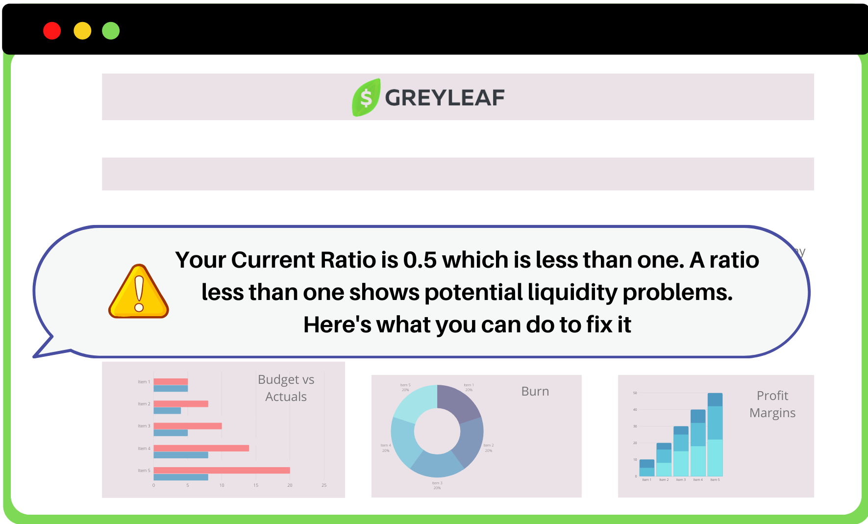 Greyleaf_financial analysis dashboard
