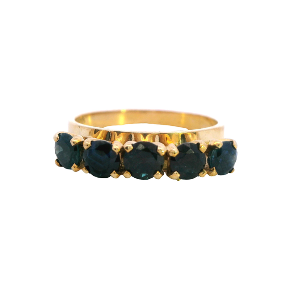 Sapphire Quartet Tulip Mount Ring