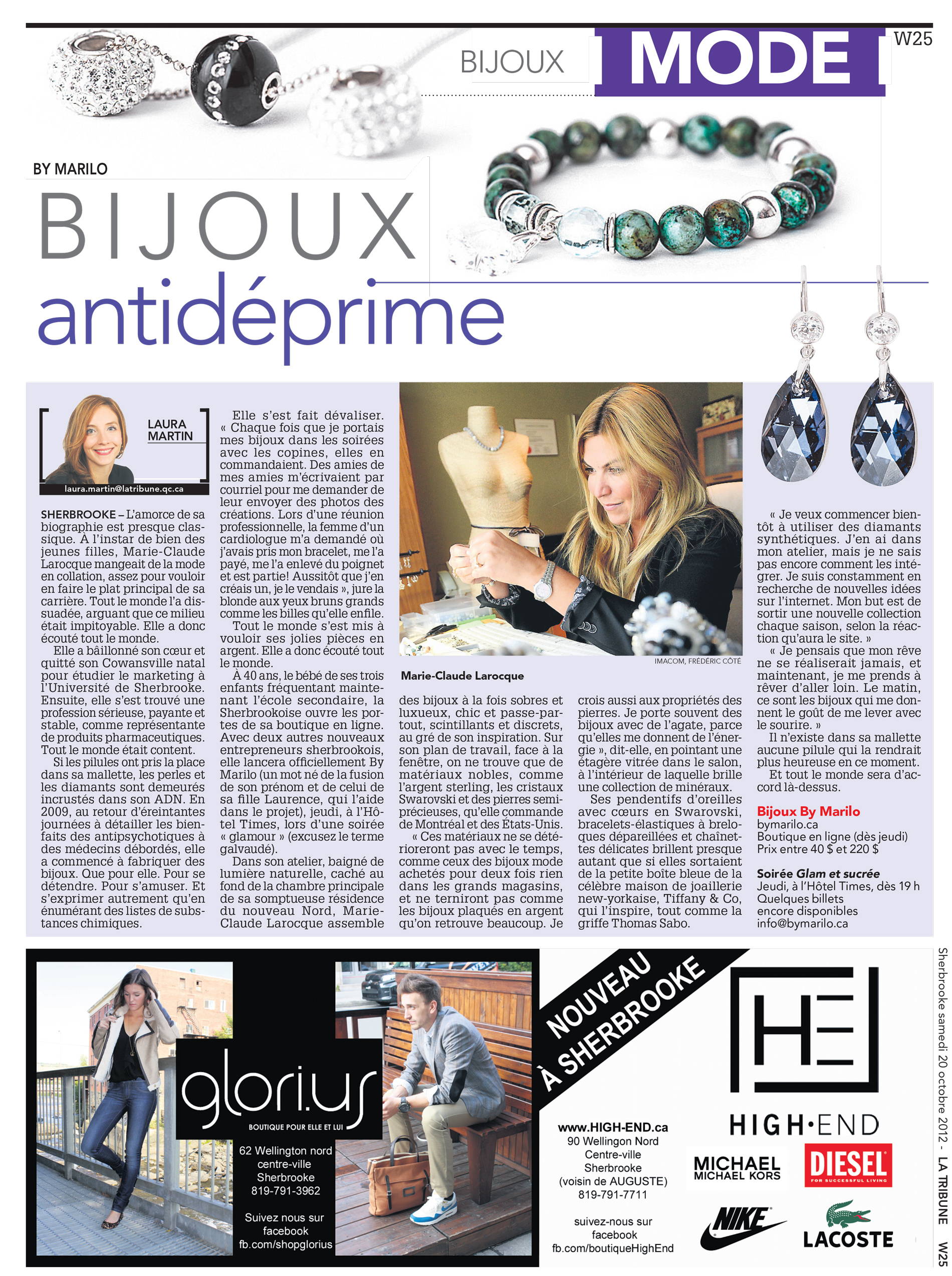 article intitulé "bijoux antidéprime" qui parle de By Marilo