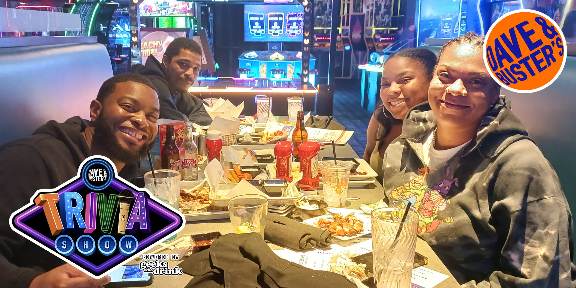Geeks Who Drink Trivia Night at Dave and Buster's - Massapequa promotional image