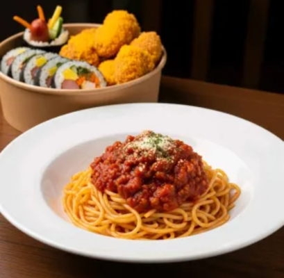 Box Mỳ Ý + Kimbap Chiên + Gà viên lắc phô mai