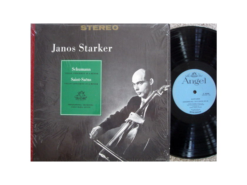 EMI Angel Blue / JANOS STARKER, - Schumann-Saint-Saens Cello Concertos, NM!