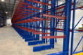 Lumber Storage Racks Red and Blue