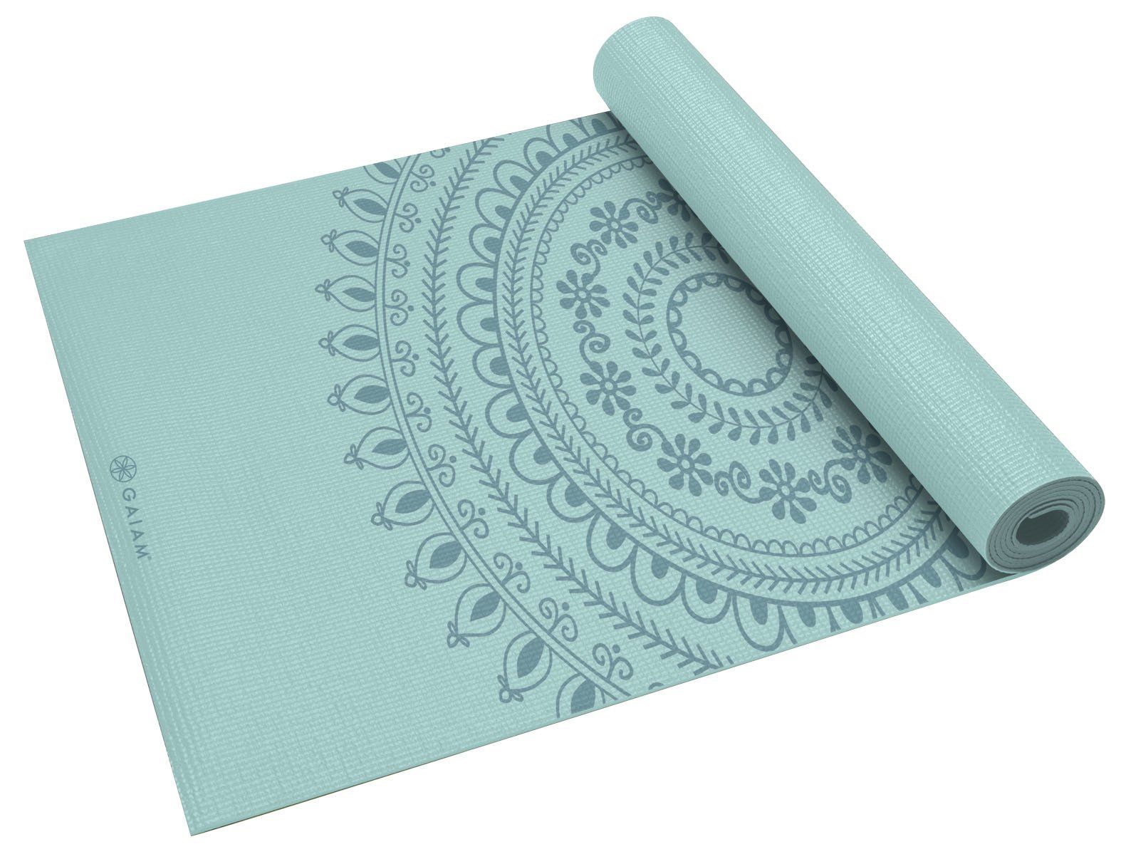 Gaiam Premium Print Sticky Yoga Mats vs Yoloha Native Cork Slant
