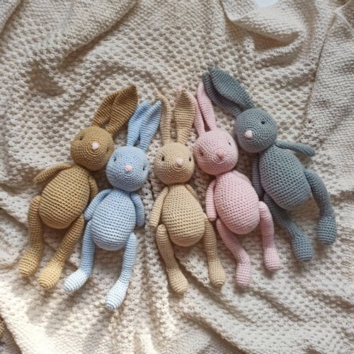 Padrão de crochê BUNNY PDF - Crochet Lovey Pattern Bunny Rabbit Toy Amigurumi Bunny Crochet Rabbit Amigurumi Doll Rabbit Pattern