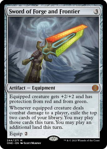 Sword of Forge and Frontier from Phyrexia: All Will Be One. 