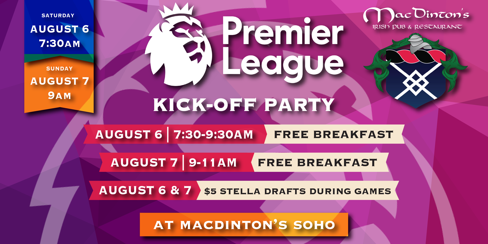 Premier League Kick-Off Party! promotional image