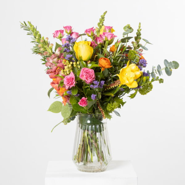 Seasonal Bright and Bold Bouquet in a Vase_flowers_delivery_interflora_nz