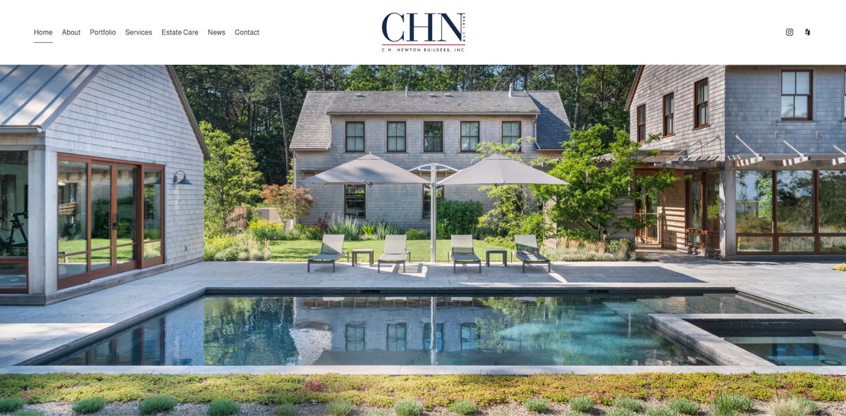 Screenshot of CH Newton, from the home builder websites collection.