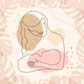 "Représentation d'une femme avec un bébé dans les bras"