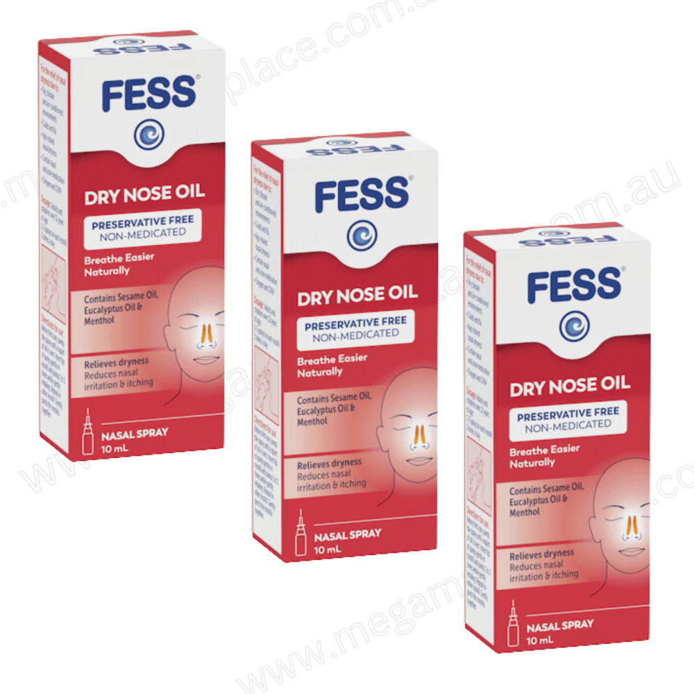Lot of 3| Fess Dry Nose Oil Nasal Spray 10ml