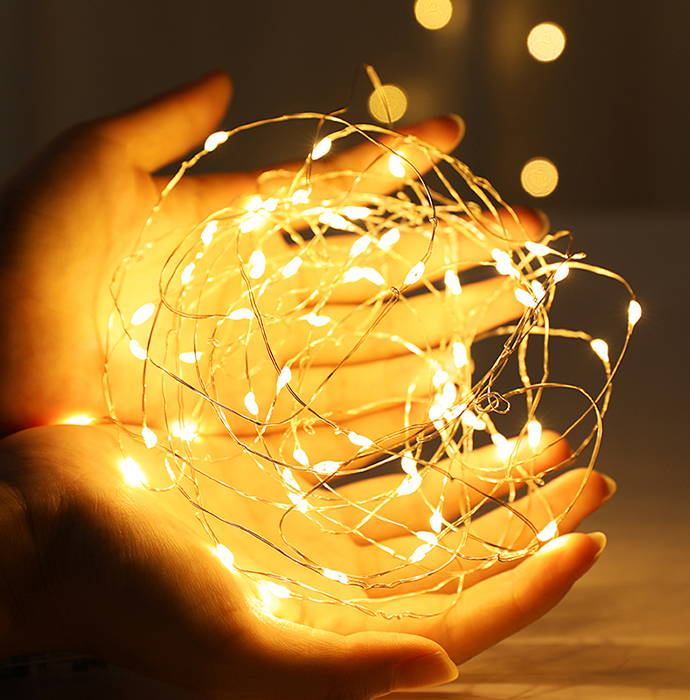 Onforu IP67 Waterproof Outdoor Copper Wire String Lights Warm White Fairy Lights
