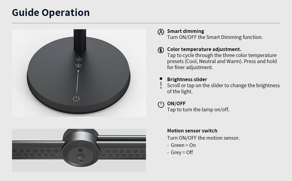 EZVALO Smart Desk Lamp with APP Control, Eye-Caring Auto-Dimming