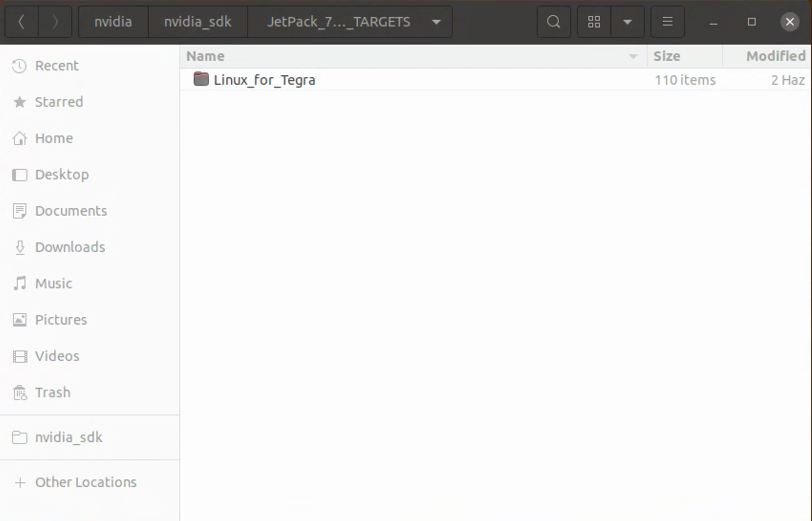 Target HW image folder