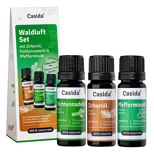 Waldluft Set mit Zirbenöl, Fichtennadelöl & Pfefferminzöl