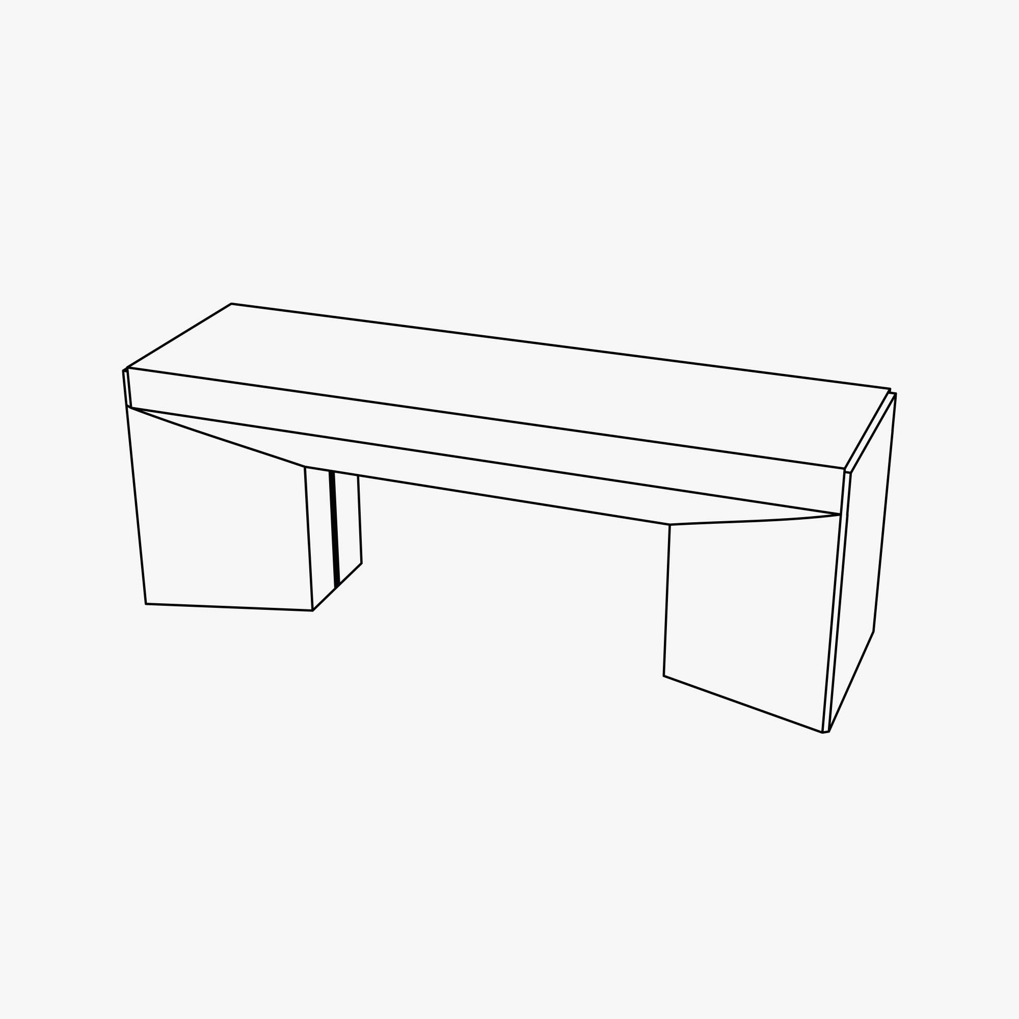 ROOM IN A BOX bench drawing