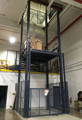 Free Standing Steel Mezzanine Grey and Yellow with Forklift Gate