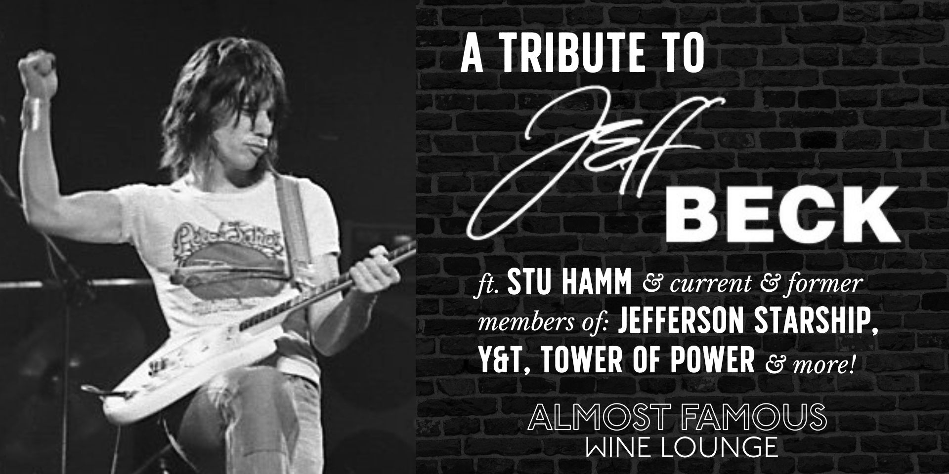 A Tribute to Jeff Beck, ft. Stu Hamm & members of Starship, Y&T, Tower of Power & more! promotional image