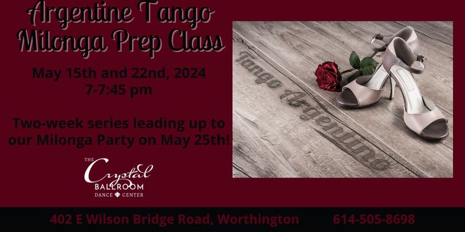 Argentine Tango Milonga Prep Class promotional image