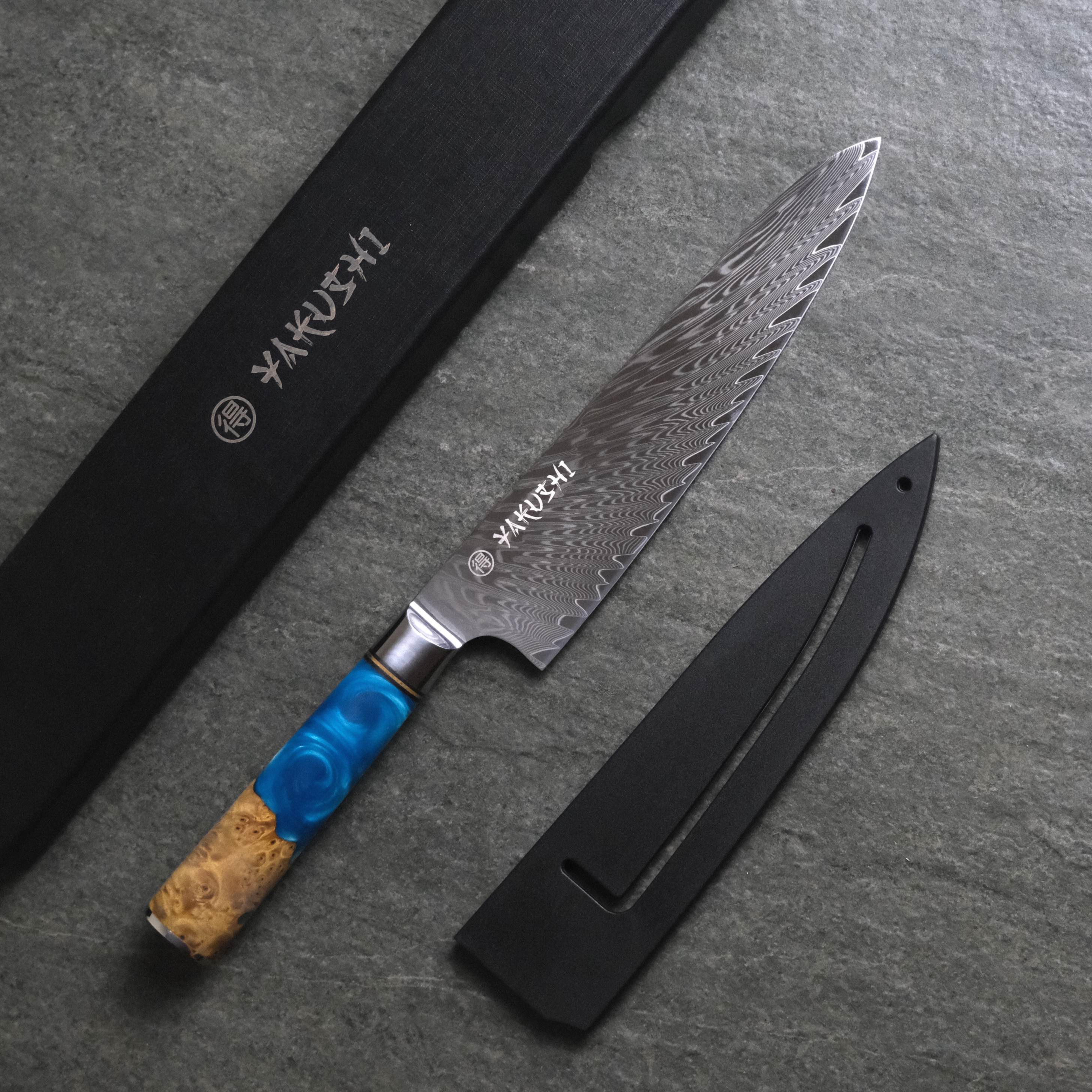 Damascus steel knife, japanese chef knife, best japanese kitchen knife, damascus chef knife