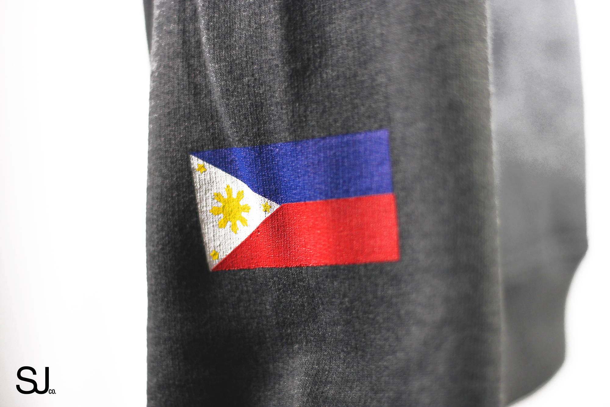 screen printing method on client order dark heather cotton fleece full zip hoodies sj clothing manila printing Philippines