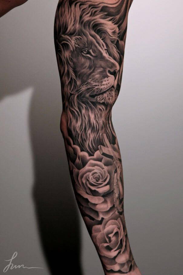 Tatouage Lion Art