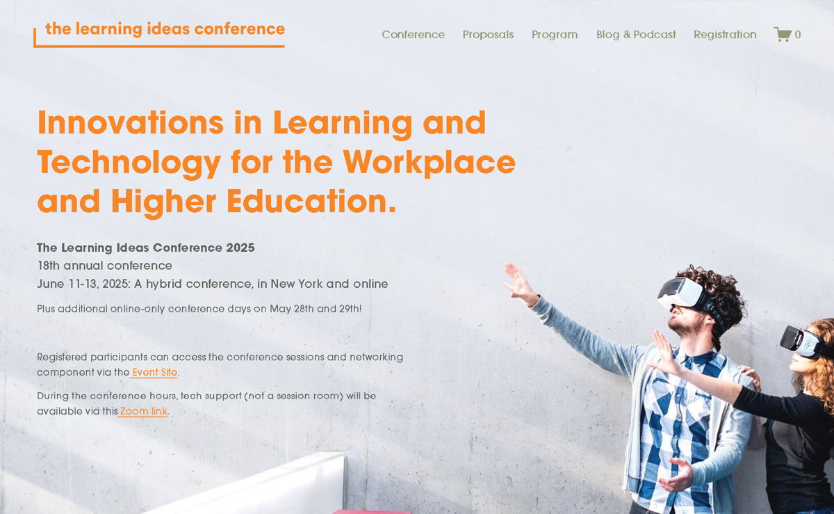 Screenshot of The Learning Ideas Conference, from the conference websites collection.