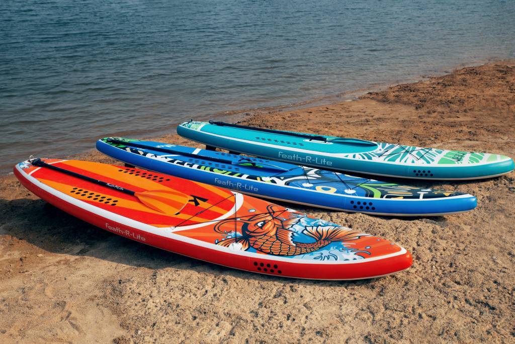 Koi and Monkey blow up paddle board