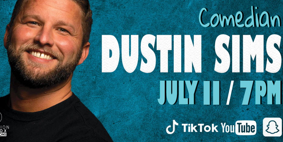 Comedian Dustin Sims promotional image