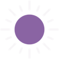 purple sun with white beams