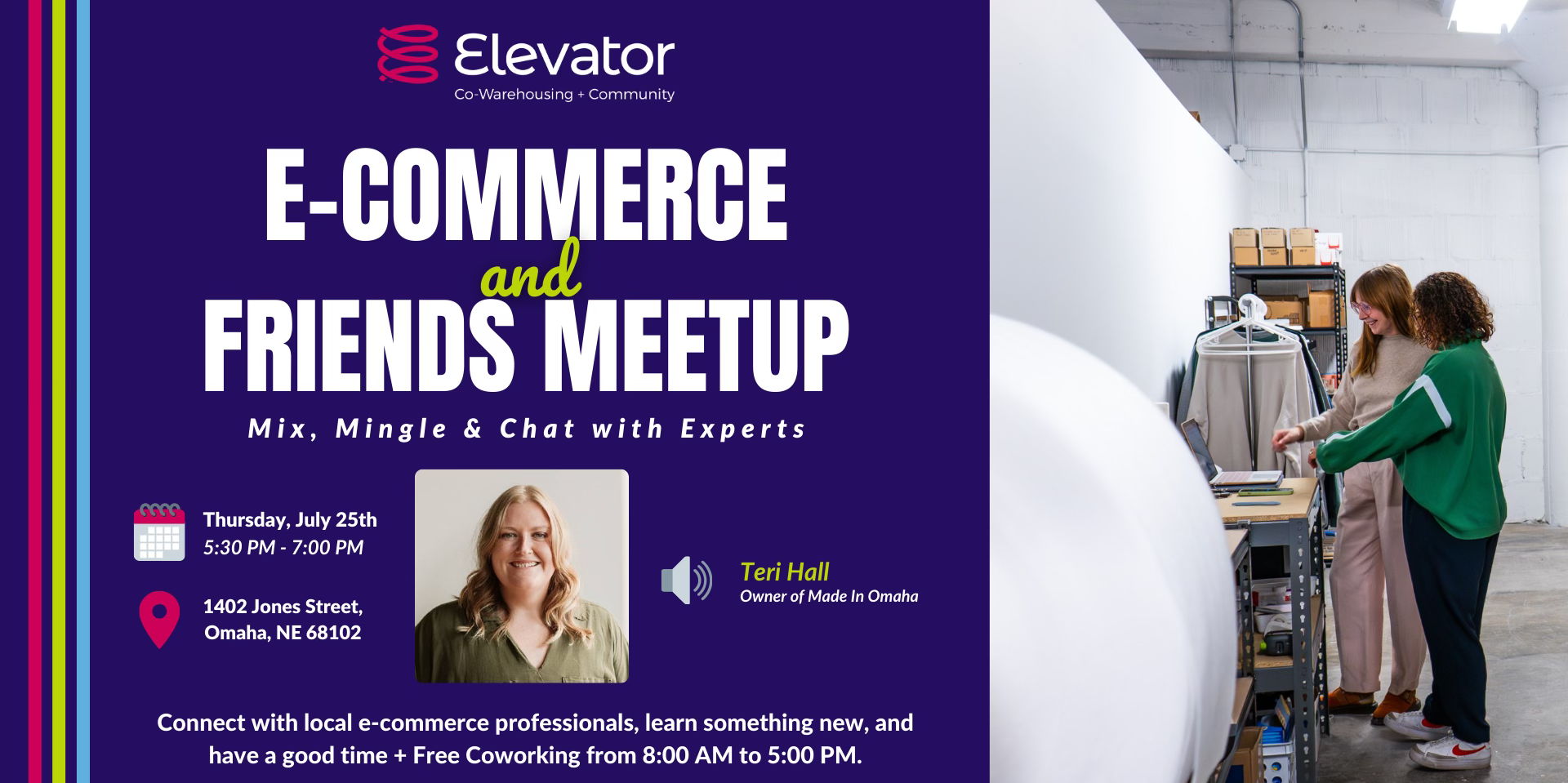 E-Commerce & Friends Meetup w/ Teri Hall, Made In Omaha promotional image