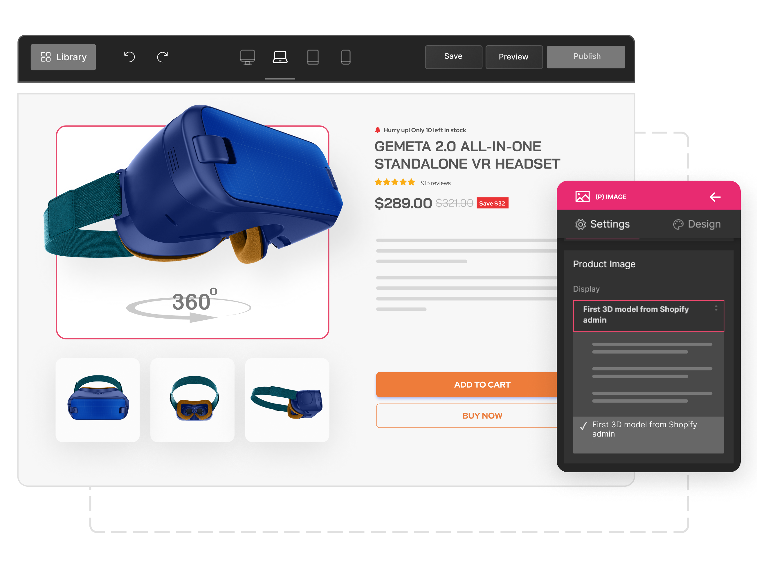 3D Product Landing Pages 