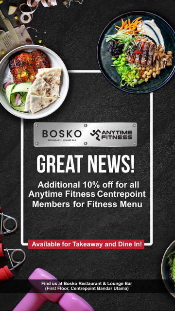 Bosko x Anytime Fitness Menu
