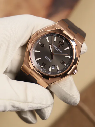 Vacheron Constantin Overseas Date Rose gold on Rubber strap Grey dial Box & papers 2012