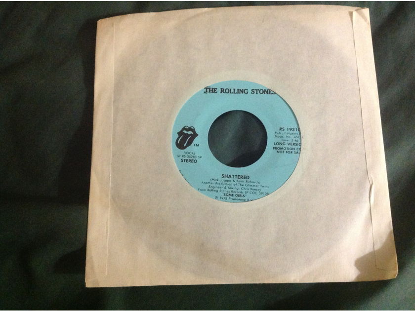 Rolling Stones - Shattered Rolling Stones Records Promo Single 45 Long/Short Version