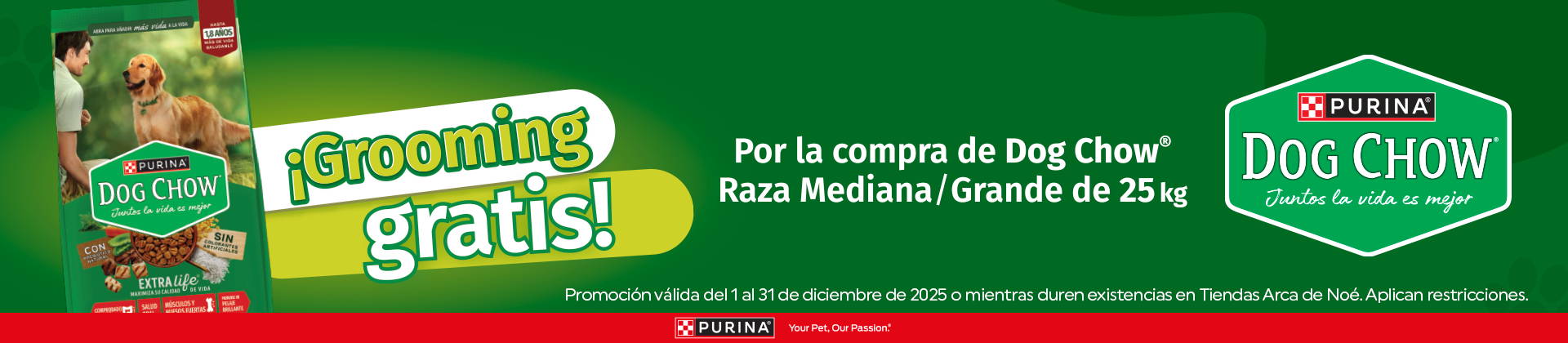 Dog Chow - Grooming Gratis comprando raza mediana/grande